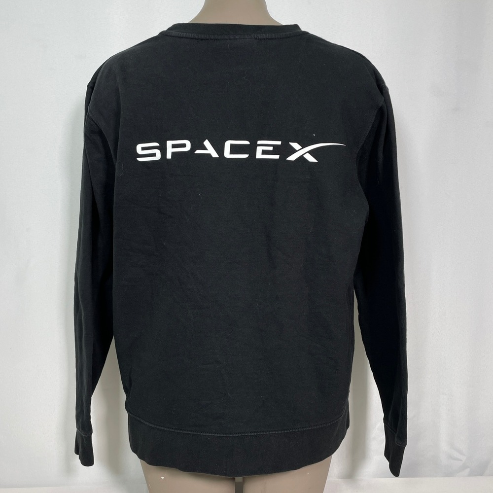SpaceX Black Fleece Double Sided Long Sleeve Sweatshirt Top Women's MEDIUM